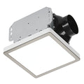 Homewerks 7105-10 Bathroom Fan Integrated LED Light Ceiling Mount Exhaust Ventilation Ultra Quiet 1.0 Sones 70 CFM, Decorative Brushed Nickel Magnetic Trim - color: 70 CFM Brushed Nickel