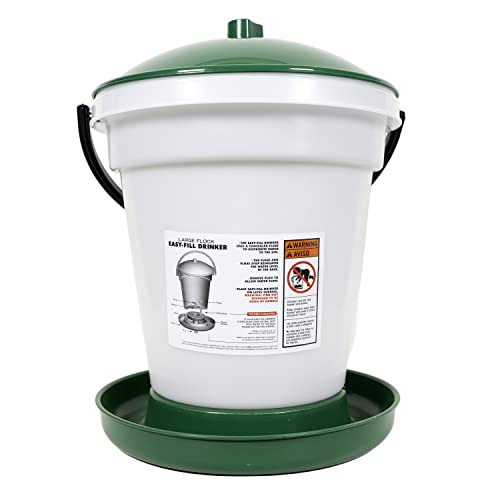 Harris Farms Easy-Fill Poultry Drinker, NO BPA Plastic, 6.25 Gallon | Large Capacity Poultry Drinker, Top-Fill Design, Durable NO BPA Plastic Construction, Ideal for Chickens & Backyard Flocks - size: 6.25 gallon