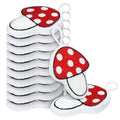 12 Pcs Red Mushroom Sponge Dish Scrubber Dual Sided Non Scratch Dish Washing Scrubbers Reusable Household Cleaning Kitchen Tools for Dishwashing Washing Dishes Cookware Tubs Sinks - style: Red Mushroom