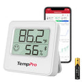TempPro TempAir Bluetooth Digital Hygrometer Indoor Thermometer of 260FT | Humidity Meter with Smart App, Room Thermometer Humidity Gauge with Temperature Humidity Sensor - size: Bluetooth Thermometer