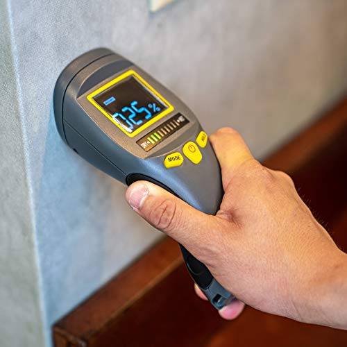 General Tools MM8 Pinless Moisture Meter for Wood, Walls & Mold Detection | Non-invasive wood moisture meter for walls, drywall & lumber. Mold detector for home moisture & humidity moisture testing. - size: MM8