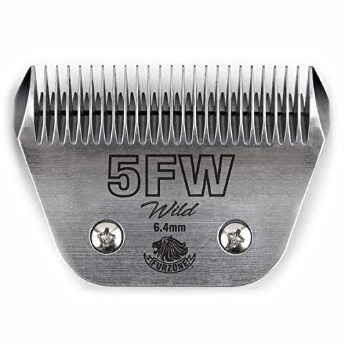 FURZONE Detachable Blade - Size 5FW Wide Blade 1/4", Made of Extra Durable Japanese Steel, Compatible with Most Andis, Oster, Wahl A5 Clippers - size: 5FW