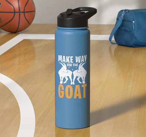 Make Way For The Goat Goats Stainless Steel Insulated Water Bottle - color: Light Blue