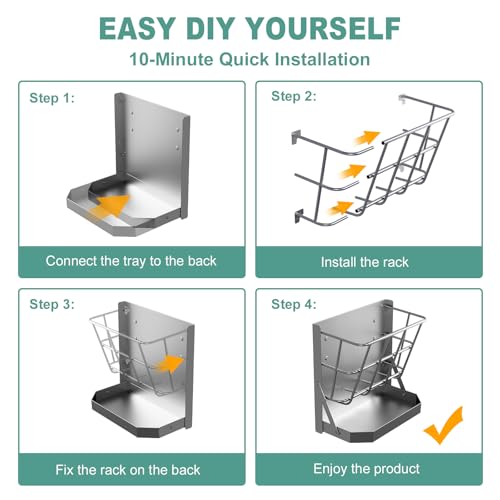 Goat Hay Feeder, 21 Gallon Large Capacity Hay Rack, 2 in 1 Hay and Grain Feeder, Wall Mounted Livestock Feeder with Feed Tray Wall Hay Rack for Sheep, Horses, Goats, Metal Hay Holder in Farm - size: non top cover