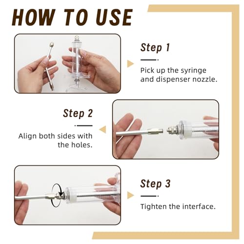 2 Pcs Goat Syringe Reusable Adjustable Goat Drench Syringe with 2 Drench Nozzle and Needles, Feeding Supplies for Cattle, Sheep, Goats, Horse, Pig, Dog (White, 20ML) - color: White, size: 20ML