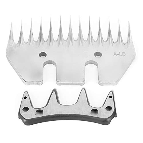 Stainless Steel Sheep Clippers Blade High Hardness Replacement Shearing Cutter for Sheep Goat Animal Grooming with 9T 13T Straight Curved Blade Options (13-Tooth Straight (+ - size: 13-tooth straight blade (+ oscillating blade)