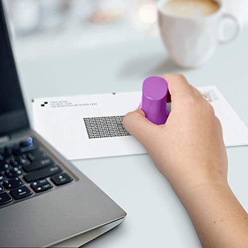 Guard Your ID Wide Identity Theft Protection Roller Stamp, 3-Pack for Mail - color: Purple, size: Wide 3-Pack