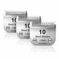 10 Skip Tooth Detachable Pet Dog Grooming Steel Blades Set,Compatible with Andis,Oster A5,Wahl KM10 Series Clippers,Cut Length 1/16"(1.5mm),3 Pack - size: 10 Skip tooth Blade-3 pcs