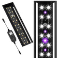 8-Inch LED UVB Reptile Light with Auto On/Off & Preset Day-Night Cycle Dimming, 4 UVI Modes Fixture Controller, 8W Aluminum UVA UVB Lamp for Bearded Dragons, Turtles & Snakes, 6500K - size: 8 INCH