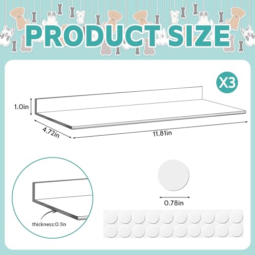 3 Pcs Window Sill Protector, Pet Window Guard,Transparent, Window Sill Cover, Protection from Dog and Cat Scratching Chewing Slobbering, Heavy Duty Scratch Shield(11.81"x4.72"x1")