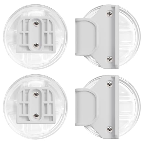 HAMOPY Auto-Lock Retractable Baby Gate Replacement Free-Punch Parts, Original Hardware Set (Including 2 x Latches + 2 x Brackets) Only Fit 55“&71” Auto-Lock Baby Gate(White) - color: Wh-pf