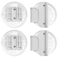 HAMOPY Auto-Lock Retractable Baby Gate Replacement Free-Punch Parts, Original Hardware Set (Including 2 x Latches + 2 x Brackets) Only Fit 55“&71” Auto-Lock Baby Gate(White) - color: Wh-pf