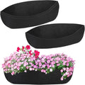 Planter Liners for Window Box, 24 Inch 4Pcs Non-Woven Plant Inserts | Outdoor Hanging Flower Box Liner, Plant Liner Replacement, Window Basket Trough Insert, Breathable Garden Planter Accessories - size: 24 Inch