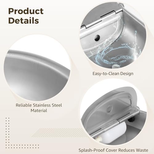 Automatic Animal Drinking Water Bowl, Water Trough 304 Stainless Steel Waterer Kit with Float Valve, 31.5 in Metal Pipe, Ideal Livestock Waterer for Cattle, Poultry, and More