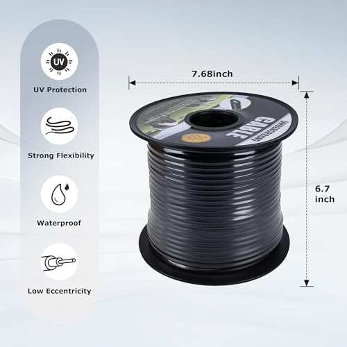 12 ½ Gauge Eeletric Fence Double Insulated Underground Wire, 2.5mm Underground Hard Cable, Direct Burial Electric Fence Wire, 164ft - size: 164 Ft