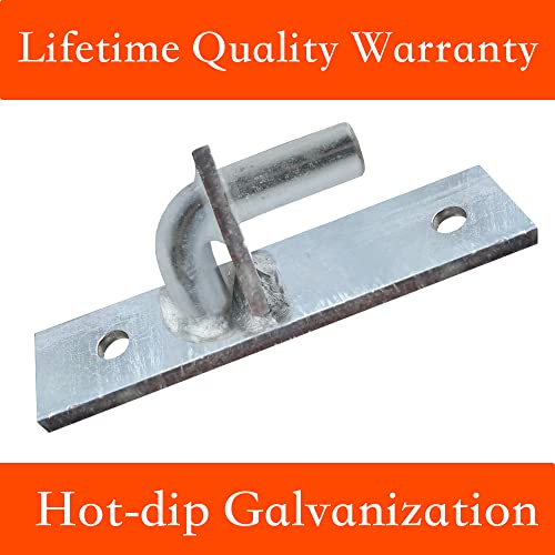 Wall Mount Gate Hinge, Sturdy Fence Gate Hinges Fence Post Chain Link Gate Hinge. 2 Pack Sturdy Wall Mount Gate Hinges with 5/8 Hinge Pin - color: Silver（2）