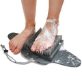 Efforest Shower Foot Scrubber Mat with Pumice Stone - Cleans, Smooths & Removes Dead Skin on Foot Without Bending, Foot Callus Remover with Non-Slip Suction Cups, Foot Scraper for Shower & Bathtub - color: Gray
