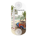 La Crosse 204-1081MV3 8-inch Analog Capillary Window Thermometer with Station Wagon - color: Azure