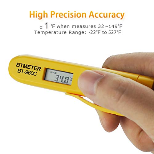 Digital Infrared Thermometer with Pocket Clip - Instant Read Thermometer Non-Contact Compact Temperature Tester for Meat Candy Cooking Food Grill Kitchen BBQ Candy Water-2PACK(NOT for Human Temp)