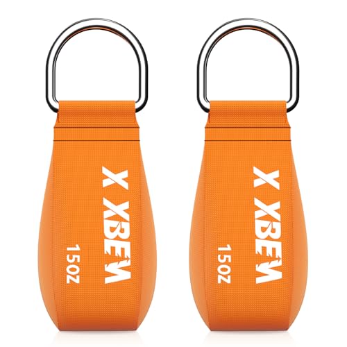 X XBEN Arborist Throw Line Kit with Slick Rope, Throw Weight, Reflective Storage Bag, Suit for Tree Cutting,Camping, Trimming, Hanging Swing, Forestry Tree Gear for Low and High Limb Throwing - size: 2Pcs of 15Oz Throw Weight Bag