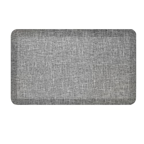 Anti Slip 3/4 inchs Anti Fatigue Kitchen Floor Mat, Ergonomic Comfort Standing Mat, Waterproof Kitchen Runner for Home, Kitchen, Office, Laundry, Garage (Light Gray, 17.3" x 28" -0.75") - size: 28"L x 17.3"W x 0.8"Th