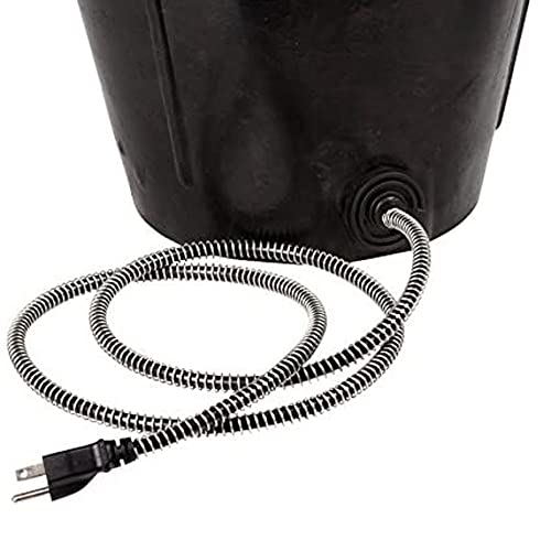 Farm Innovators FB-80R Rubber 3 Gallon Flat Back Heated Bucket with Metal Handle, Built in Thermostat, and Concealed Heating Element, 70 Watt (3 Pack) - color: 3 Gallon, size: 3 Pack