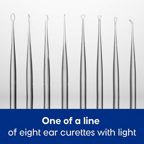 Bionix - Lighted WaveCurette, Ear Curette Tool, Plastic, Earwax Removal Tool, Helps Remove Wax Buildup, Convenient & Easy-to-Use, Ideal for Healthcare Providers, Single-Use (50 Count) - color: Wavecurrette