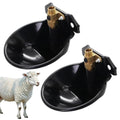 2PCS Automatic Metal Goat Waterer, Copper Valve Automatic Water Dispenser Farm Livestock Drinking Bowl, for Goat Cattle Pig Dog Farm Water Drinking Equipment
