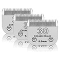 30# Dog Grooming Ceramic Blades,Compatible with Andis,Oster A5,Wahl KM10 | Size 30# Detachable Blade 1/50-Inch 0.5MM Cut Length,3 Pack - size: 3pc 30:1/50''(0.5mm)