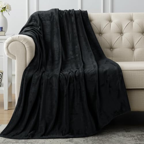 Utopia Bedding Ultra Soft Fleece Bed Blanket Throw Size Black (50x60 Inch) | Microfiber Plush Warm Lightweight Breathable Cozy Blanket Anti-Static, All Season Use, Gift for Women and Men - color: Black, size: Throw (50x60 Inch)