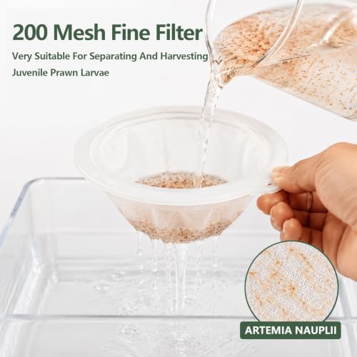 4 Pcs 200 Mesh Food Filter Strainer, Reusable Plastic Sieve Fine, 5 Inch Nylon Strainer for Filtering Yogurt, Juice, and Milk