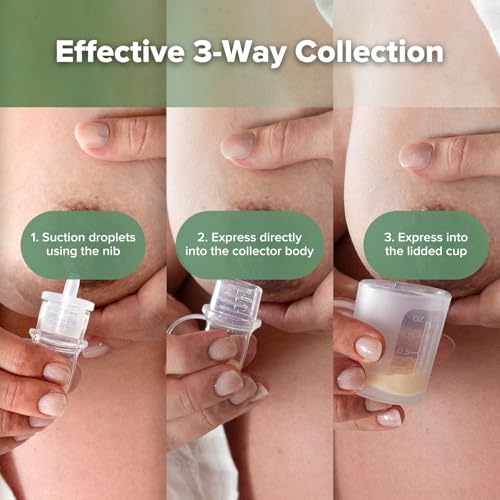 haakaa Colostrum Collector Kit 2ml/6pcs & Lidded Feeding Cup 25ml | World-first design, 3-in-1 Collector, Safe food-grade silicone-BPA Free, Ready-to-use pack,Replace disposable syringes - size: 6 Count (Pack of 1)-2ml + Feeding Cup