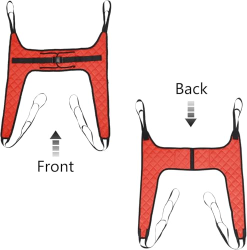 Fushida Lift Sling, Commode Patient Lift Slings Medical Transfer Sling for Patients Shower Bath, Large Toileting Sling, Lift Sling for Elderly Bariatric, Divided U Slings - size: Medium