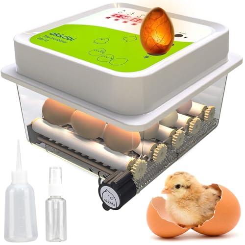 OBI-12 Egg Incubators for Hatching Eggs – Incubator for 12 Eggs with Automatic Egg Turner - Brooder for Chicken Eggs, Quail, and Duck Eggs - Green - color: Green
