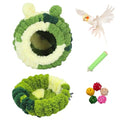 Bird Nest, Warm Bird Nesting House, Bird Breeding House Cockatiel Snuggle Hut for Conure, Cockatiel, Lovebird, Budgie,Canary, Finch, Hamster and Other Small Pets (Green, S, 2 PCS) - size: S