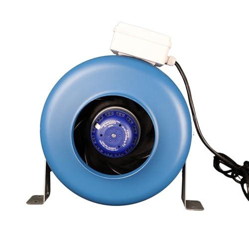 VENTS-US VKM 150 - Metal Inline Duct Fan for 6" Ducts with A Centrifugal Impeller (456 CFM) - Can Be Used As Either A Supply Boosting or Extract Boosting Fan