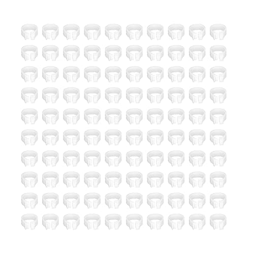 Zerodis 100PCS 8mm Leg Rings, Plastic Identification Bands for Pigeons, with Reusable Easy to Install for Poultry Dove Marking (White) - color: White