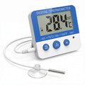 Fridge Freezer Digital Thermometer with Probe, Accurate Temperature Gauge with Built-in Default Frost Warning, Custom Alarm & Min Max Readings for Wine Cellar Reptile Habitat Incubator Greenhouse (1)