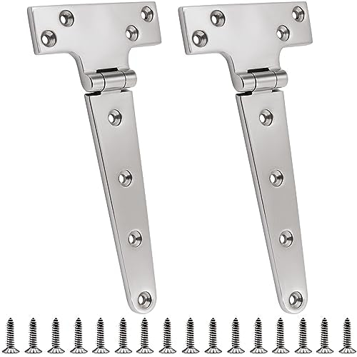 316 Stainless Steel T Hinges Marine Grade 8'' x 4" Heavy Duty Boat Hatch Hinge (196 mm X 97 mm) 2 Pack Casting Cabinet Hardware Door Hinge with Screws - style: 8'' x 4" 2 Pack