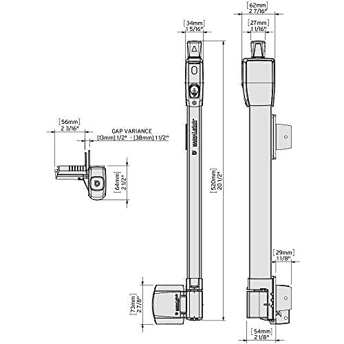 D&D MLTPTCA1CAPSPKA Pool Safety Gate Kit: MagnaLatch Top Pull, Hinges & Cap | Pool safety gate hardware kit includes MagnaLatch Top Pull 20-inch gate latch, 2 self-closing TruClose hinges & a Safety Cap