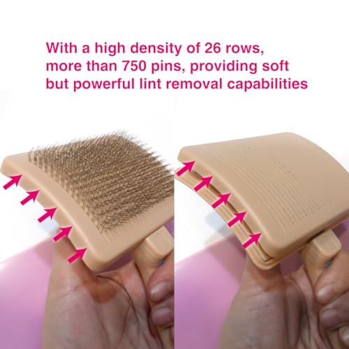 Pet Slicker Brush for Large Dogs, Plastic Handle, Gently Remove Tangled and Mats Hair, Pet Grooming Brush Tool, Sheepskin Wool Carders (5" Pad Quick Cleaning) - size: 8" Quick Cleaning