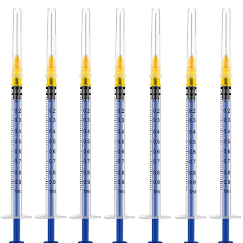 15 Pack 1ml 25Ga Plastic Syringe with Measurement for Scientific Labs and Industrial Dispensing, Disposable Individually Wrapped (15, 1ml 25Ga) - size: 1ml 25Ga