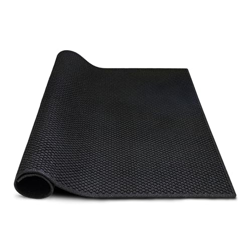 Mohawk Home Indoor Outdoor 2' 11" x 3' 10" Heavy Duty Rubber Floor Mat Anti Slip Restaurant Kitchen for Garage Garden Industrial Pool Entrance Bar Wet Area - size: 3' x 3'11" (Rectangular)