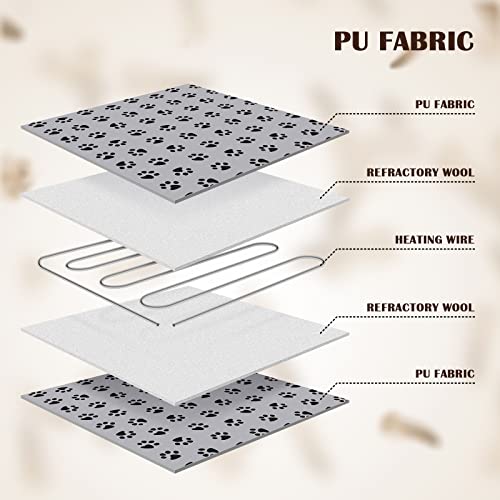 20W Heating Pad Chicken Coop Rabbit Cat Dog 110V Chew Resistant | Adjustable Temp Control, Waterproof Outdoor Use, Guinea Pig Warmer, Heated Blanket with Durable Chew Resistant Cord