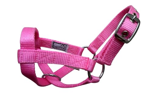 Livestock Goat Halter. Small, Medium, Large – Safe & Adjustable for Milking, Training, and Travel. (Pink, Small (29"–32")) - color: Pink, size: Small (29"–32")