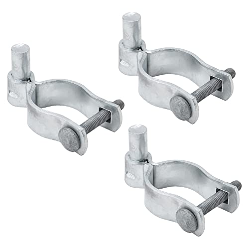 VIVIDA 1-7/8" Chain Link Fence Gate Hinge 3 PCS, Male Gate Post Hinge | Chain Link Fence Hardware, Galvanized Steel, For 1-7/8" OD Post, Bolts & Nuts Included - size: 1-7/8" (3 PCS)