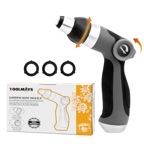 Garden Hose Nozzle Sprayer, Heavy Duty, High Pressure | Heavy duty, High pressure, Leak-free, Comfort grip, Thumb control, Universal fit - size: Small