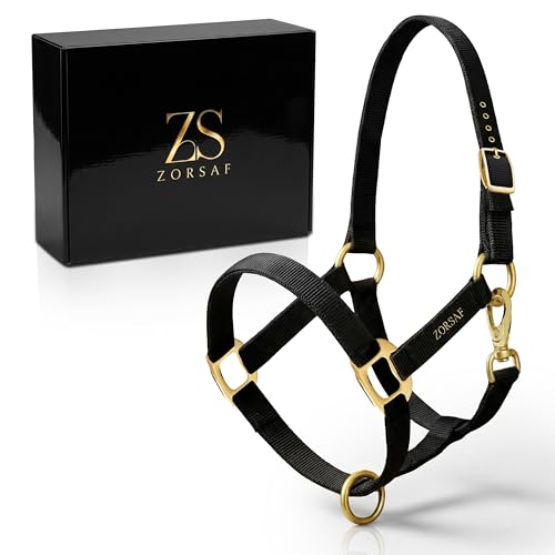 Black Nylon Horse Halter – Non Adjustable – Durable Horse Tack for Everyday Use – Stylish Horse Stuff – Perfect for Horse Lovers.