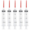 5Pcs Drench Gun Feeding Syringe, Small Animal Pet Livestock Drench Syringe with 5Pcs Screw In Drench Nozzle for Liquid Measuring Watering Refilling Feeding (30ML) - size: 30ML