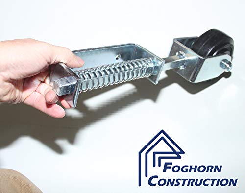 220 lb Heavy Duty Gate or Door Caster - Spring Loaded - 4 Inch Fixed Wheel - Square Shaft Non-Swivel - Foghorn Construction